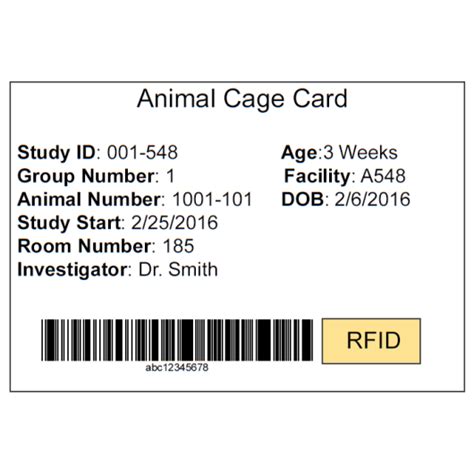 RFID Cage Cards